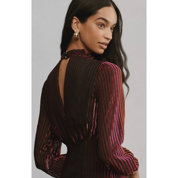 Anthropologie Long-Sleeve Cutout Tunic Mini Dress - New 0 - Picture 4 of 5